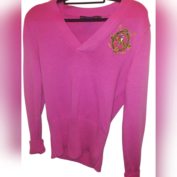 Pink V-Neck Sweater - Picture 5 of 5